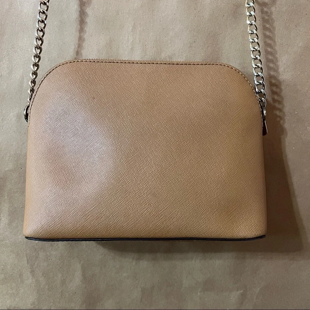 Michael Kors | Cindy Large Dome Saffiano Leather Crossbody Bag Purse in Peanut